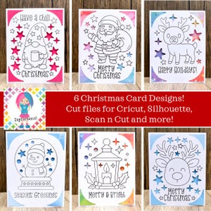 Christmas Insert Card SVG Bundle | 6 Holiday Card Designs | Cricut Joy / Explore / Maker & other Cutting Machines | Digital Download