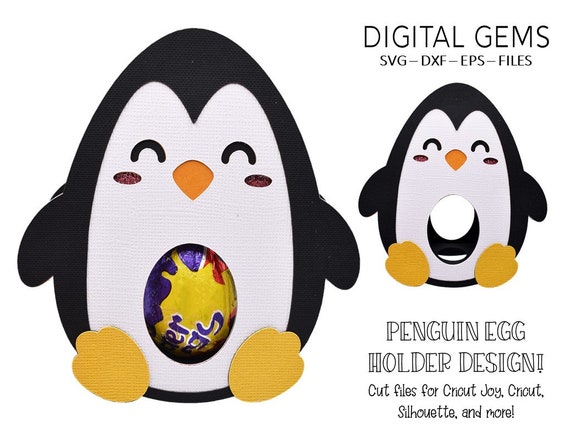 Egg Holder SVG Penguin Design. Digital Download. Works With Cricut Joy /  Explore / Maker and More 