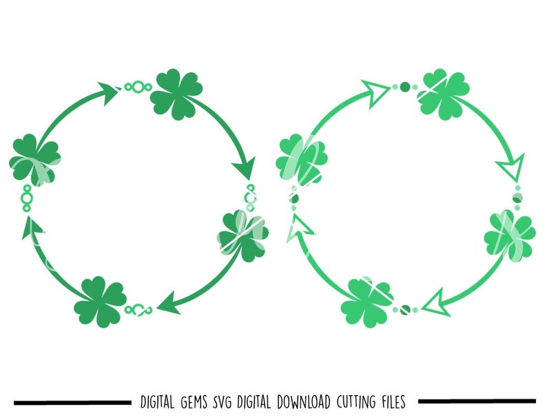 Download Shamrock Frames St Patrick's Day svg / dxf / eps / png | Etsy