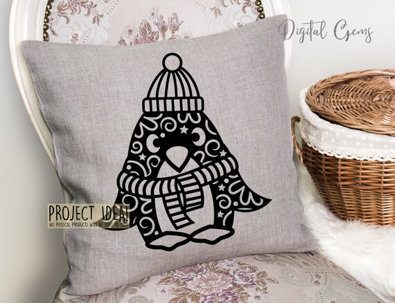 Penguin Paper Cut Designs Svg Dxf Eps Png Files And Pdf Etsy