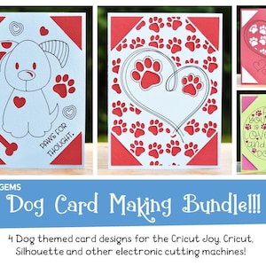 Paquete de diseño de tarjeta para perros. Los archivos SVG más vendidos. Descarga digital. Compatible con Cricut Joy, Cricut Explore, Cricut Maker y más.