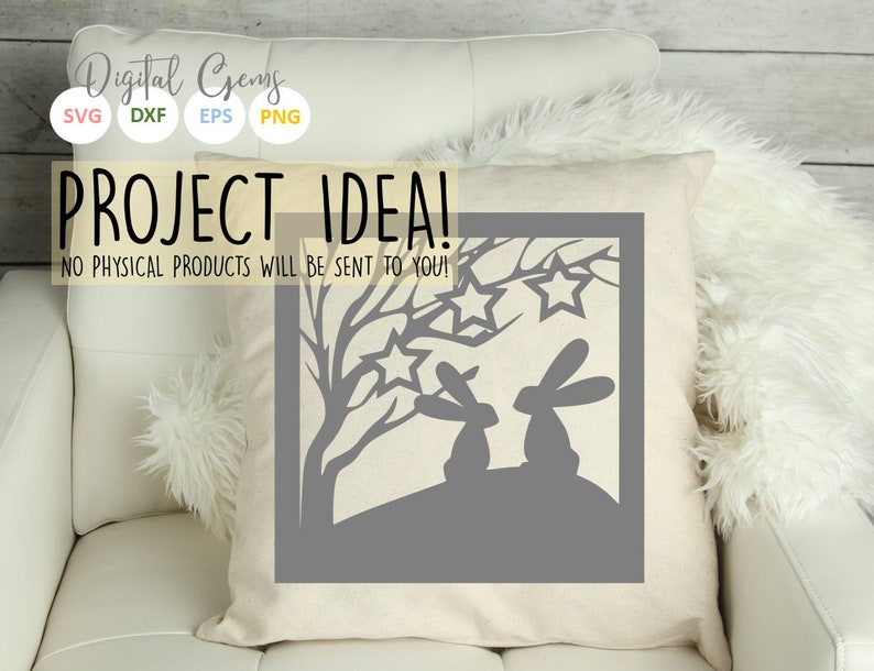 Rabbit Paper Cut Svg / Dxf / Eps / Files and Pdf / Png Printable ...