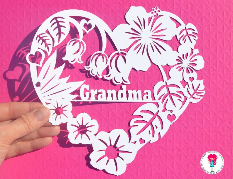 Download Grandma flower paper cut svg / dxf / eps / files and pdf ...