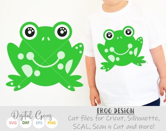 Frog svg / dxf / eps / png files. Digital download. Compatible with Silhouette, Cricut, SCAL, and Scan n Cut. Small commercial use ok