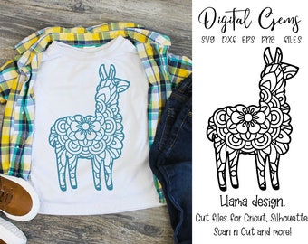 Llama svg / dxf / eps / png files. Digital download. Works with Cricut, Silhouette, Scan n Cut, SCAL & more!