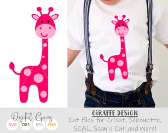 Giraffe svg / dxf / eps files. Digital download. Compatible with Silhouette, Cricut, SCAL, and Scan n Cut. Small commercial use ok.