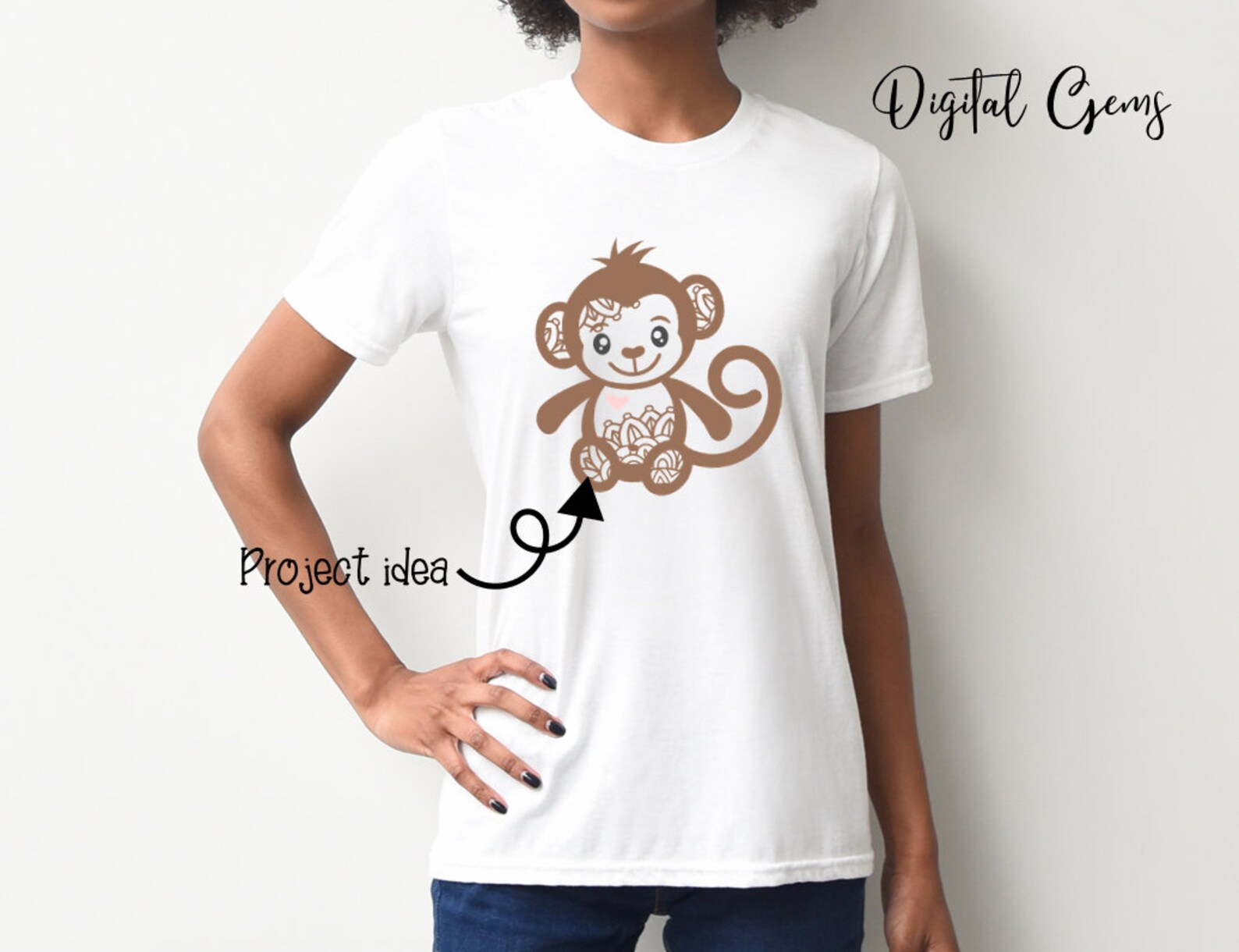 Monkey Svg / Dxf / Eps / Png Files. Digital Download. | Etsy UK