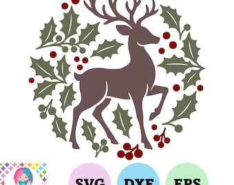 Reindeer SVG | Animal, Christmas craft design. Digital download. Works with Cricut Joy / Explore / Maker, Silhouette, Scan n Cut and more!