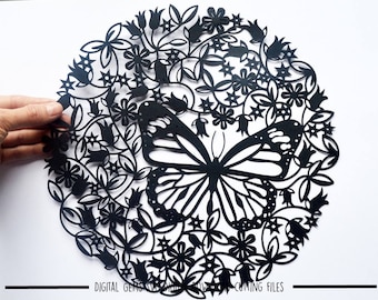 Butterfly Paper Cut Svg / Dxf / Eps Files and Pdf / Png Etsy Butterfly Paper Cut Svg / Dxf / Eps Files and Pdf / Png Etsy