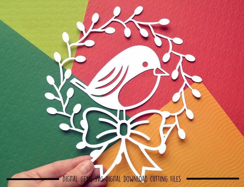 Download Christmas robin paper cut svg / dxf / eps / files and pdf ...