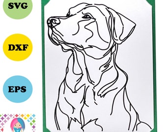 Labrador Card Design: Cricut Joy, SVG, DXF, EPS Files (Digital Download)