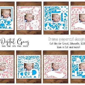 Frame Paper Cut Design Bundle. Svg / Dxf / Eps / Png Files and Pdf ...