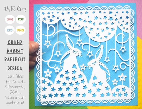 Rabbit Paper Cut Svg / Dxf / Eps / Files and Pdf / Png Rabbit Paper Cut Svg / Dxf / Eps / Files and Pdf / Png