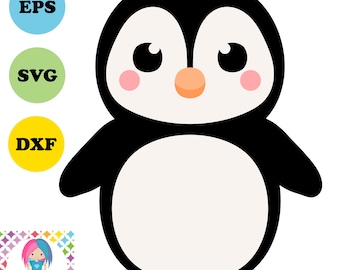 Penguin SVG: projekt zwierząt z papieru (pobieranie cyfrowe)