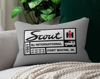 Scout birthplace Fort Wayne pillow - International Harvester Scout 80 Scout 800 Scout 2