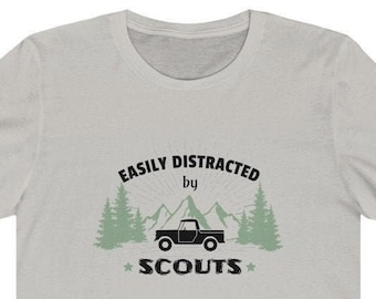 Easily Distracted by Scouts graphic tee - IH Scout 80/800 half cab - Birthday gift, Graduation gift, International Harvester