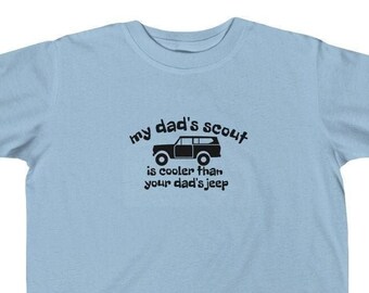 Dad's IH Scout is Cooler - Scout 2 - child's short sleeve jersey graphic tee  - boy, girl, kid's birthday gift, Harvester