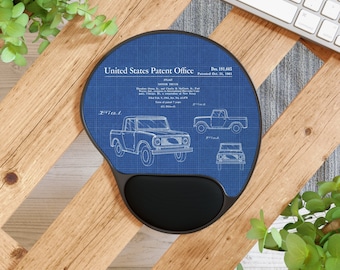 International Harvester IH Scout 80/800 - US patent drawing - Mouse Pad With Wrist Rest