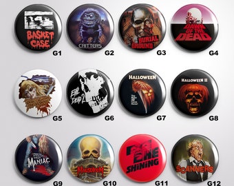 Pick any three 1.25" buttons. Horror/Punk/Metal buttons! G
