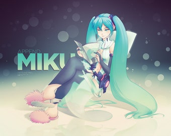 Vocaloid Append Miku - Mini Print 5"x7"
