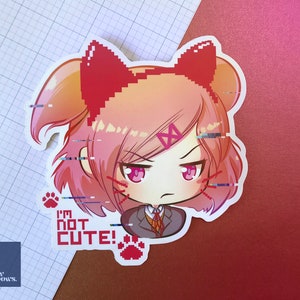 DDLC Doki Doki Literature Club Natsuki Vinyl Sticker