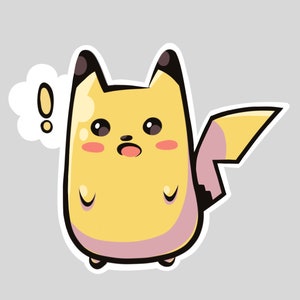 Surprised Pikachu Vinyl Sticker