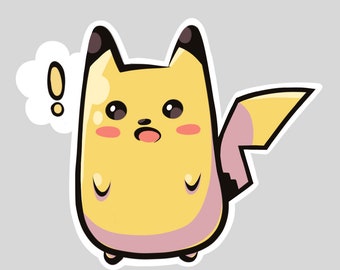 Surprised Pikachu Vinyl Sticker
