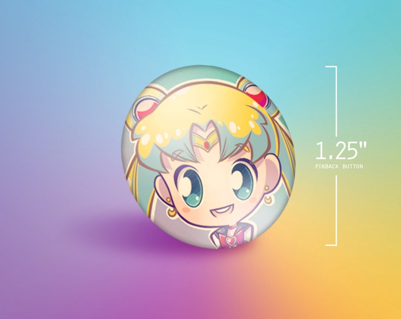Sailor Moon Pinback Button Set image 2