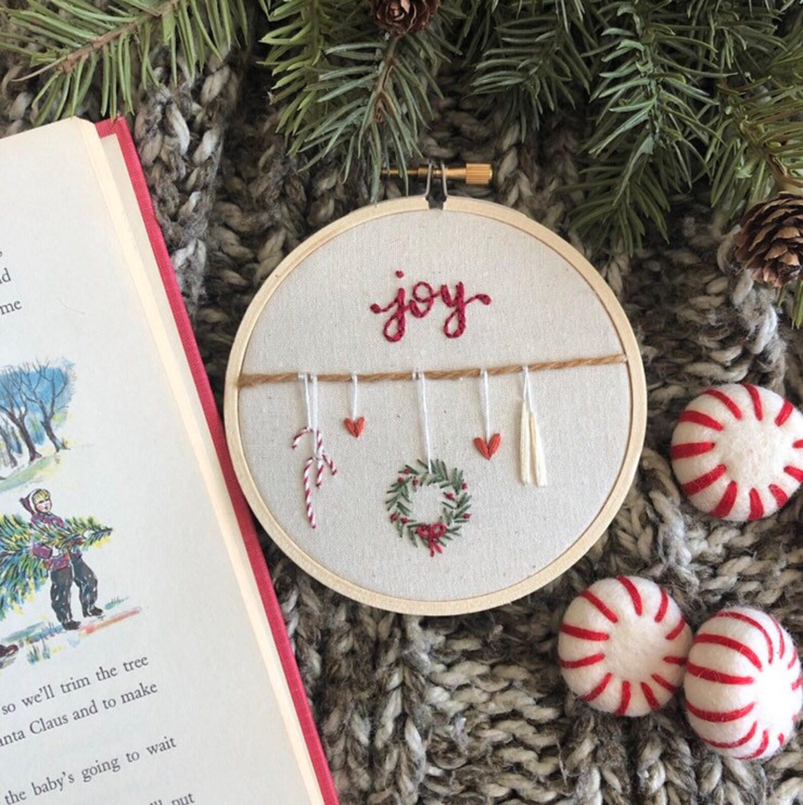 Wreath Joy Pattern - Etsy