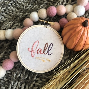 Fall embroidery pattern