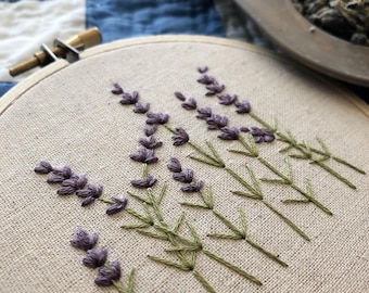 Lavender Embroidery PDF Pattern for Beginners With Video Instructions ...