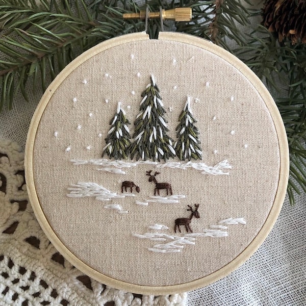 Deer in the Woods pattern