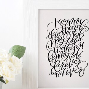 Amazed Song Lyrics Art Print - Hand Lettered Home Decor