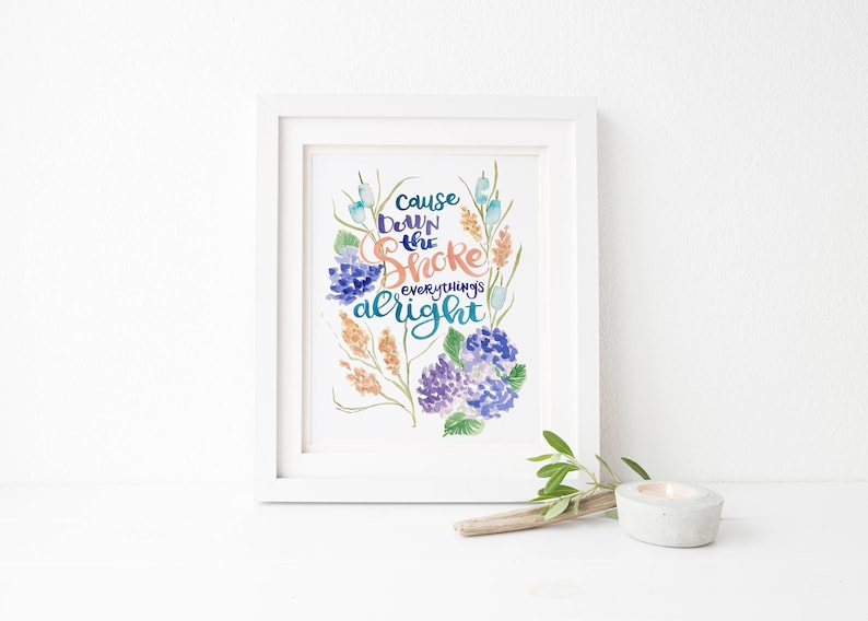 Jersey Girl Bruce Springsteen Lyrics Original Watercolor Hand Etsy