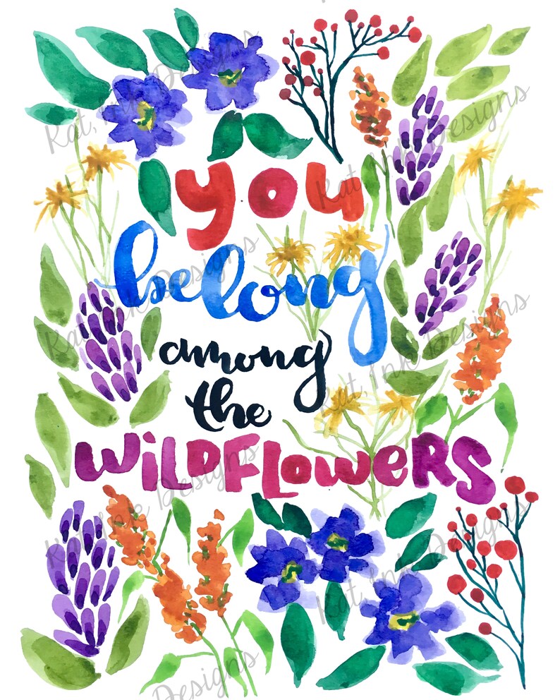Wildflowers Tom Petty Print Hand Painted Song Lyrics Quote Etsy
