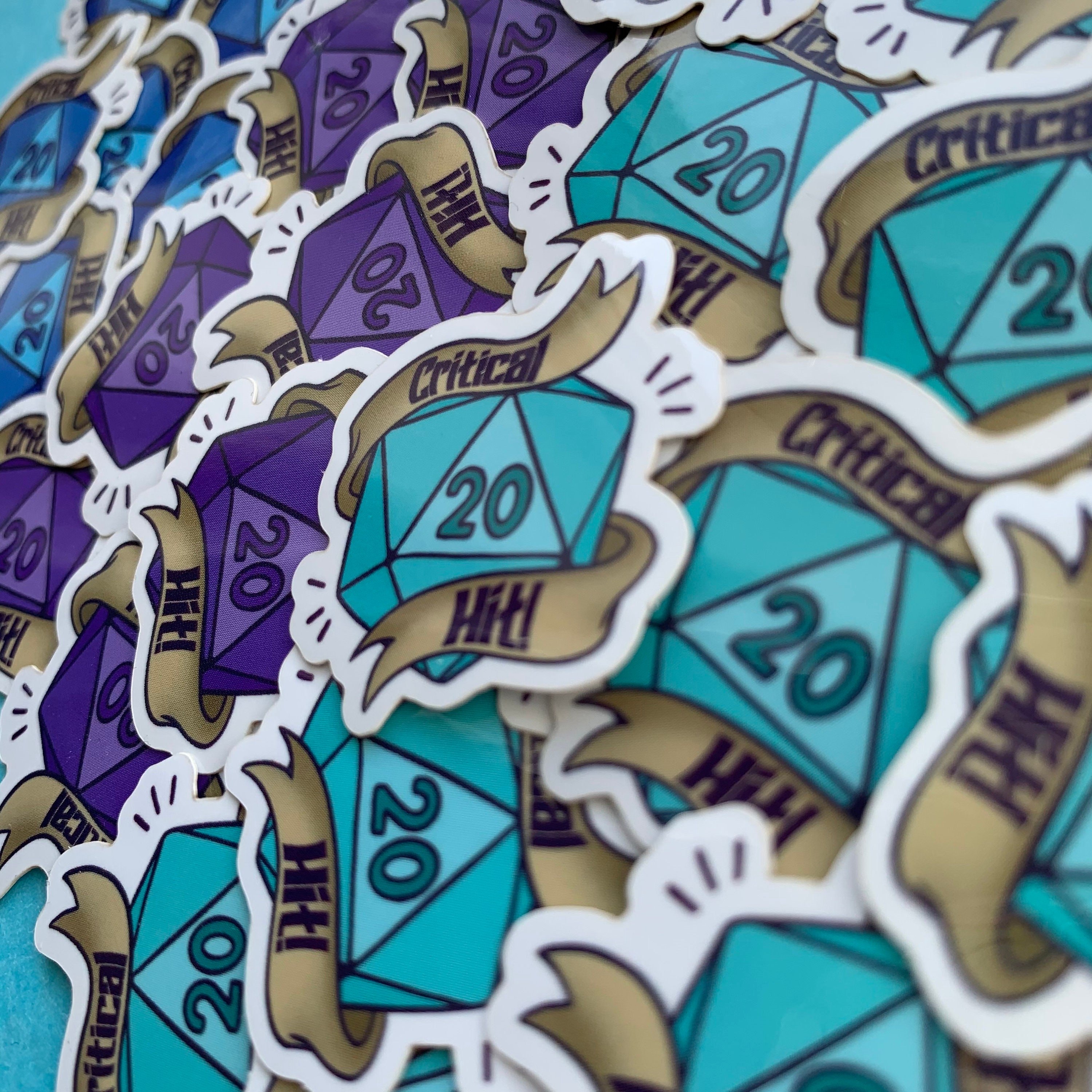 Dnd Dice Sticker Pack 14 Pcs Die Cut Dice Sticker Pack Etsy