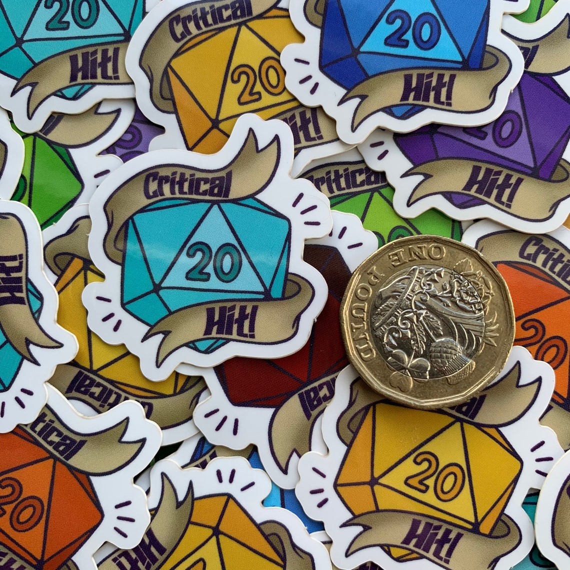 Dnd Dice Sticker Pack 14 Pcs Die Cut Dice Sticker Pack Etsy