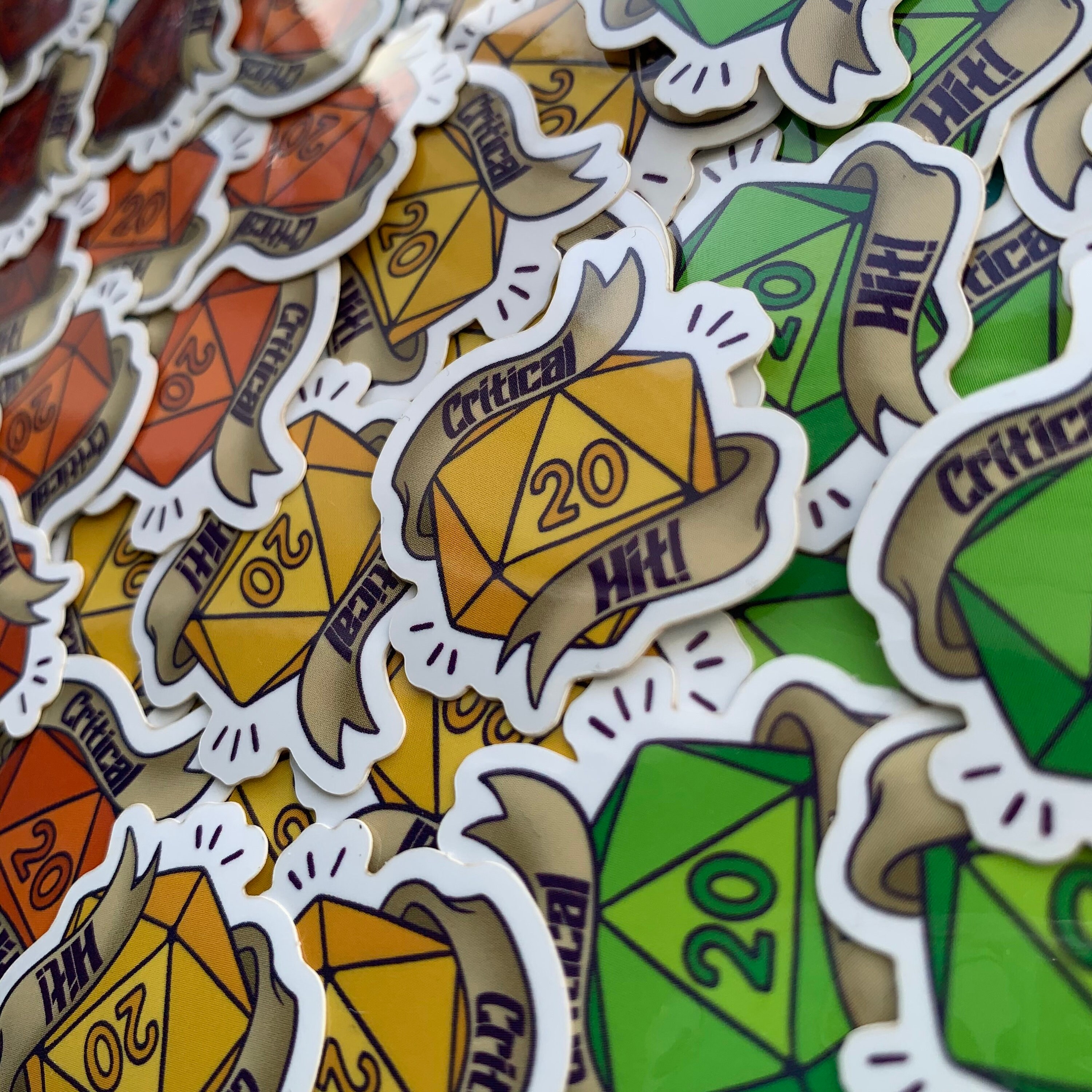 Dnd Dice Sticker Pack 14 Pcs Die Cut Dice Sticker Pack Etsy