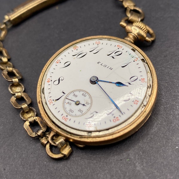 Antique Elgin Pocket watch made into wrist watch