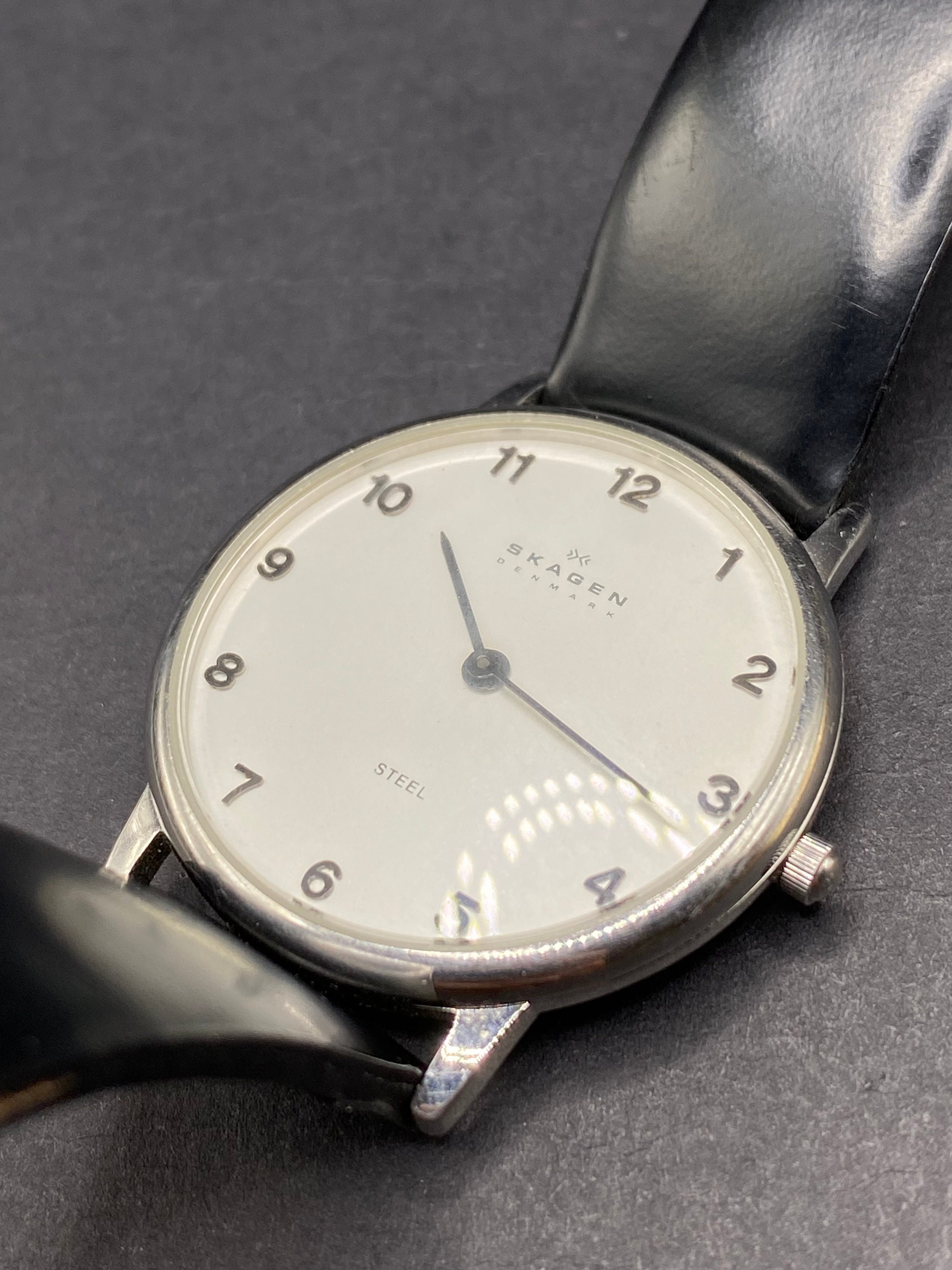 Reloj Skagen de acero con esfera limpia Etsy Mexico