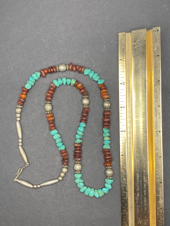Sterling Silver and Turquoise Necklace - image 4
