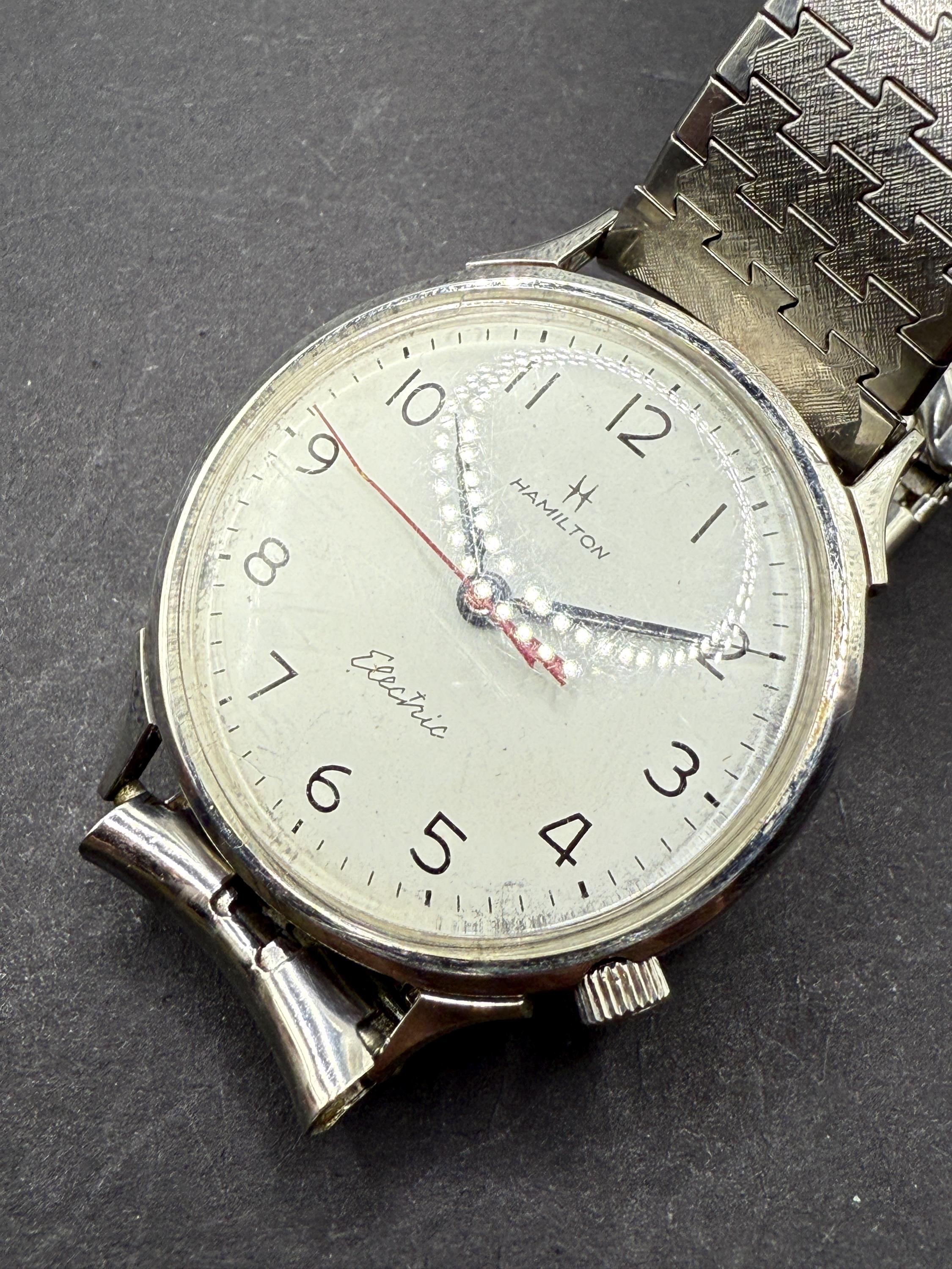 HAMILTON Electric 時計 Hamilton Electric Pacer Watch Custom Nickel Black Dial