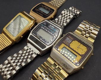 【ジャンク】SEIKO WORLD TIMEゴールド デジタル腕時計 Yahoo!オークション -「seiko ワールドタイム デジタル」の落札