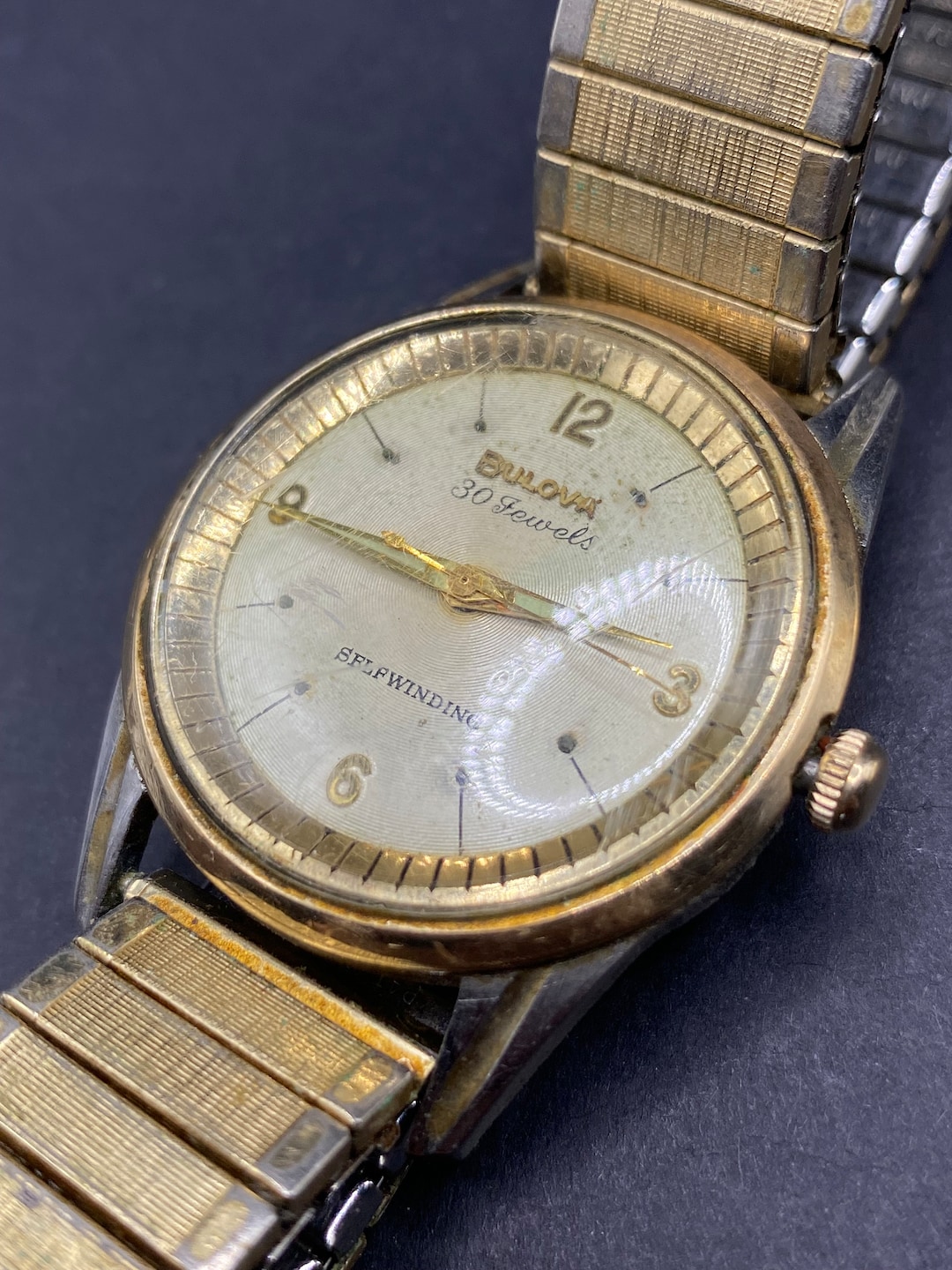 時計 BULOVA SELF WINDING Vintage BULOVA Watch Selfwinding SS Back Waterproof Runs 17J