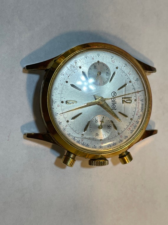 100 % Authentic Gallet Chronograph Swiss Rare