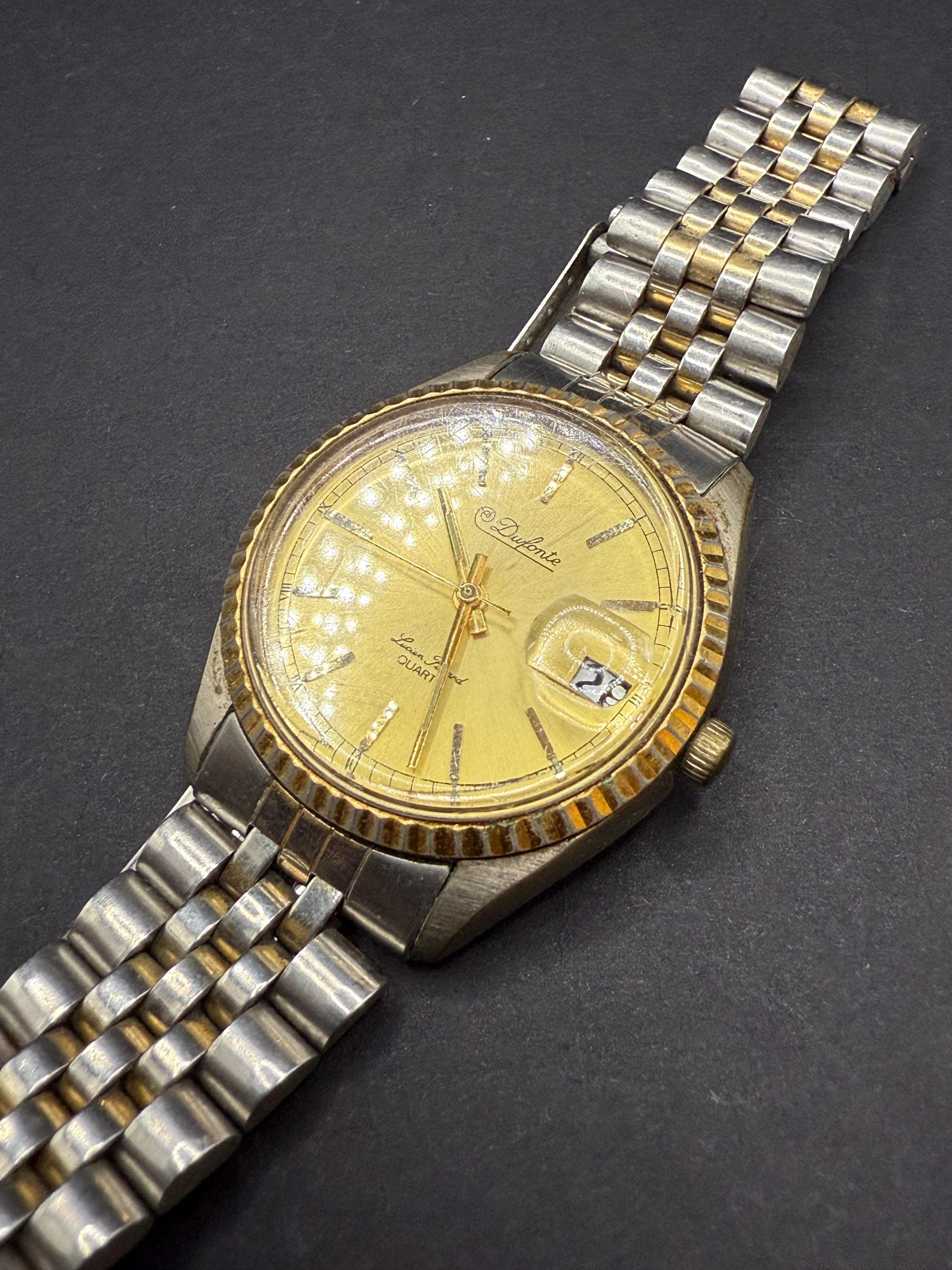 Vintage Dufonte Women\'s Gold Tone With Diamond Markers Wristwatch WORKS Woman Watch Dufonte - Etsy main image 4