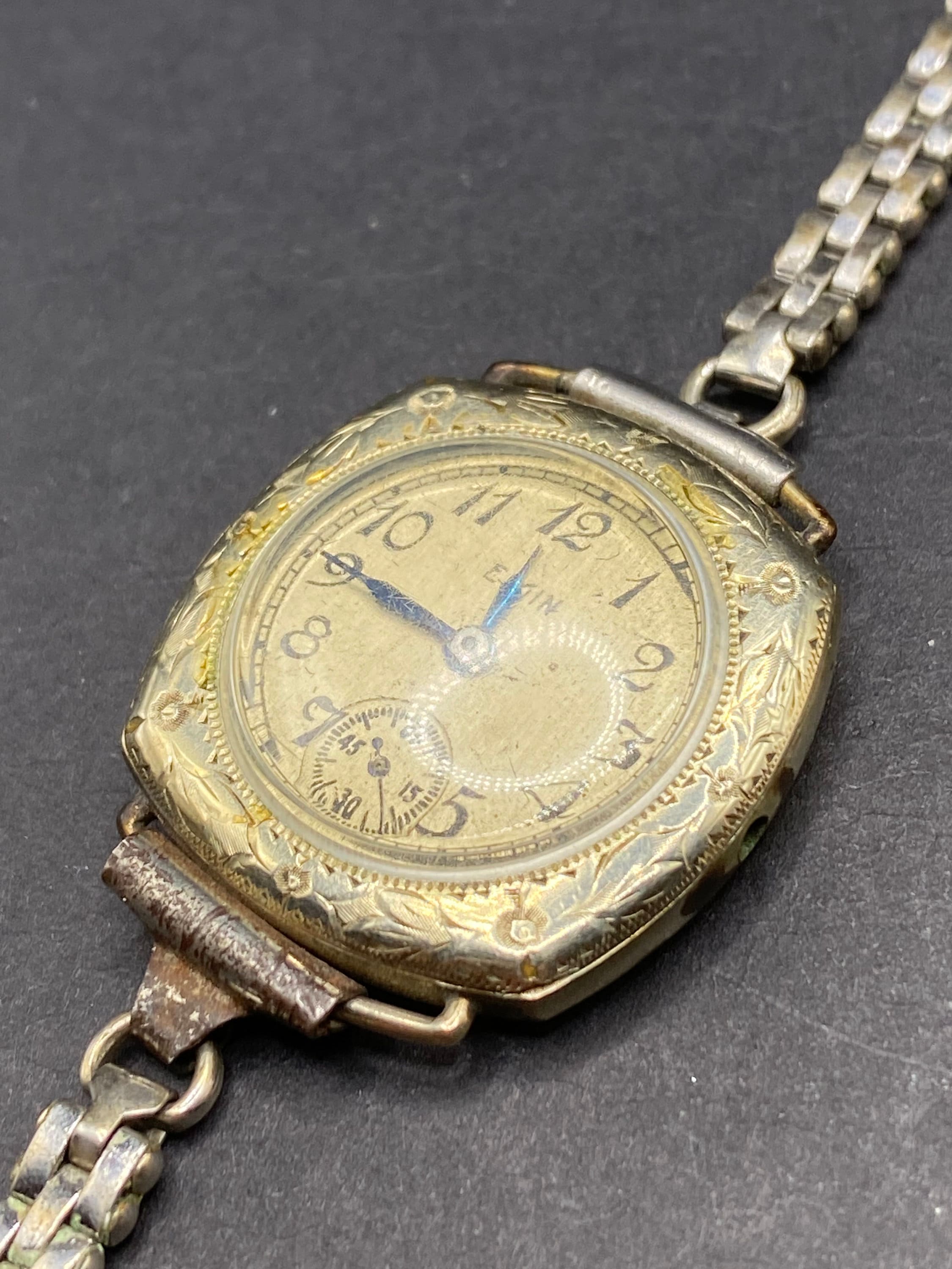 Lot De Montres Anciennes Art Déco Elgin - Plaqué Or - Suisse - Occasion Non Testées