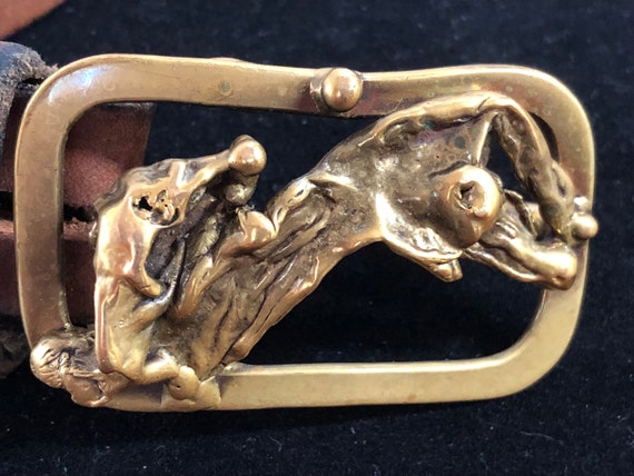 ONE OF A KIND Stunning artisan made signed belt buckle Very Nice Artisan Belt Buckle Hand Made Signed Baldwin  main image 2