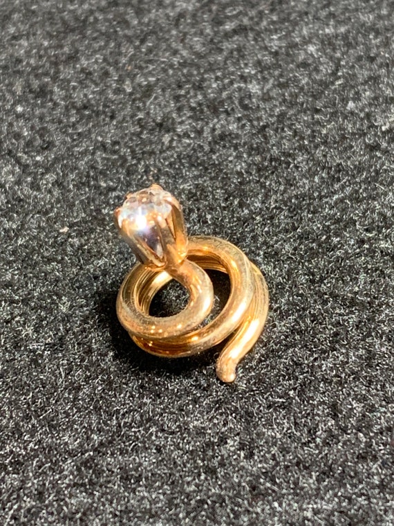 14K Gold Coil with Diamond