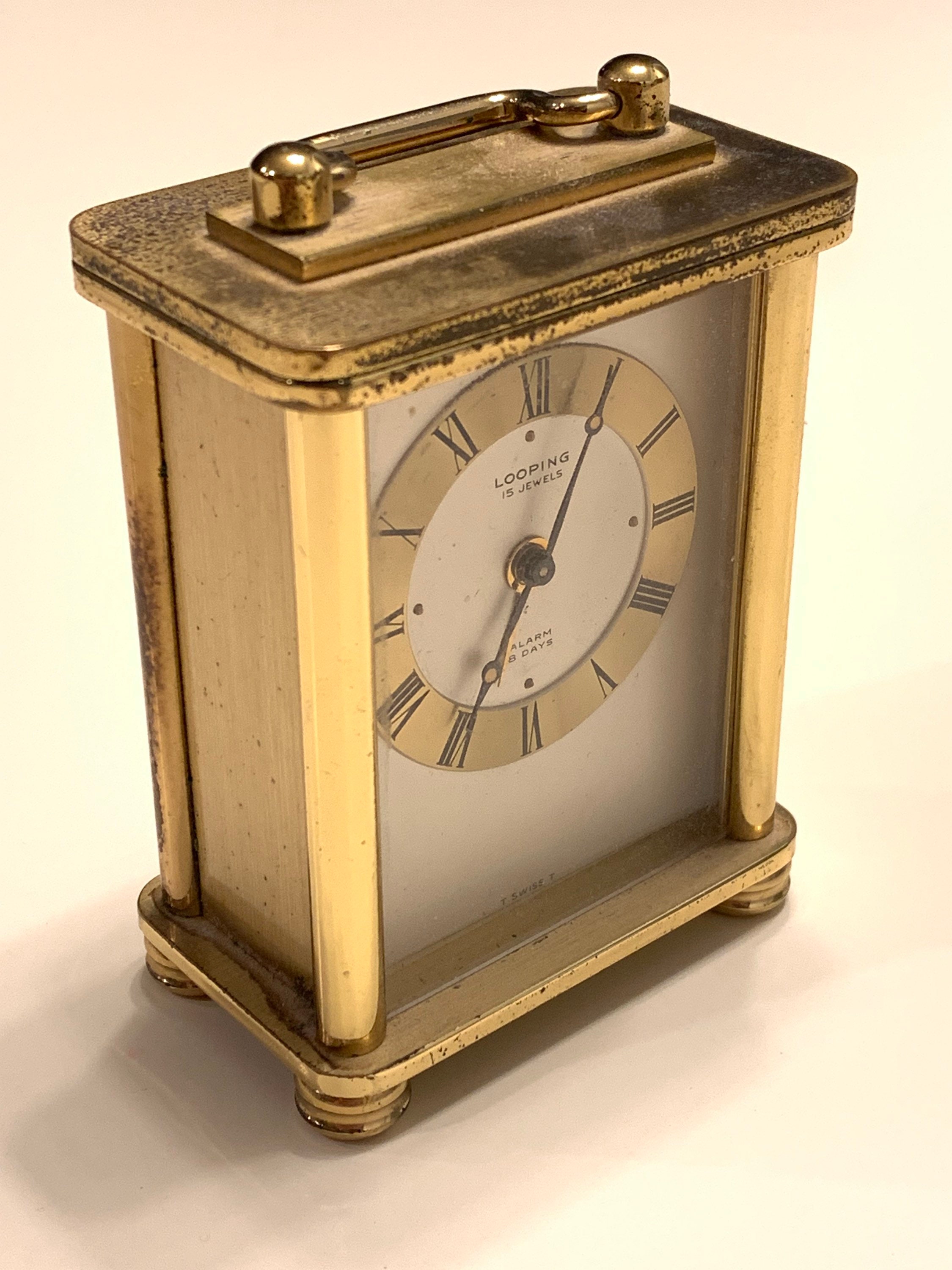 Looping 15 Jewels Alarm 8 Days Small CARRIAGE Travel CLOCK - Etsy UK